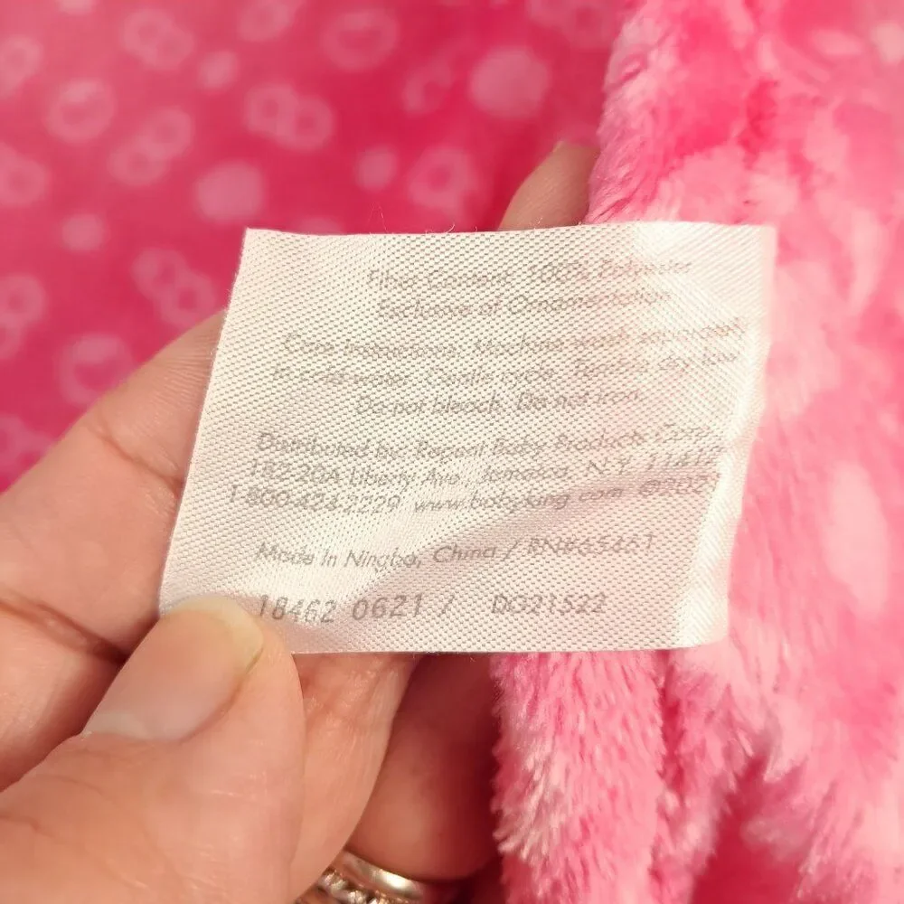 Le Bebe Favorite Elephant Blanket baby Security‎ Lovey Crown Pink princess queen